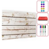 Tablice i flipcharty - Tablica na magnesy METALboards, deski w bieli 90x60 cm + zestaw akcesoriów - miniaturka - grafika 1