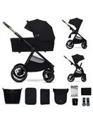 Wózki dziecięce - Kinderkraft Nea 2 Wózek głęboko-spacerowy Midnight black - miniaturka - grafika 1