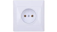 Gniazdka elektryczne - Gniazdo pojedyncze AKCENT białe bez uziemienia - miniaturka - grafika 1