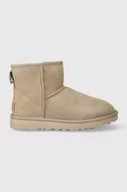 Śniegowce damskie - UGG śniegowce zamszowe Classic Mini II kolor beżowy 1016222 - Ugg - miniaturka - grafika 1