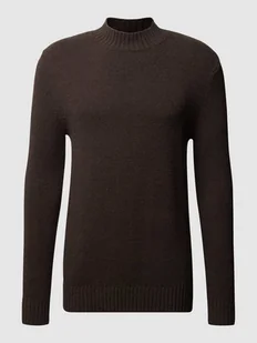 Sweter z dzianiny ze stójką model ‘Zayn’ - Swetry męskie - miniaturka - grafika 1