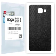 Szkła hartowane na telefon - Folia naklejka skórka strukturalna na TYŁ do Samsung Galaxy A5 (2016) -  Plaster Miodu Czarny - apgo SKINS - miniaturka - grafika 1