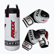 Worki treningowe - Worek bokserski dziecięcy RDX Punch Bag + rękawice white - miniaturka - grafika 1