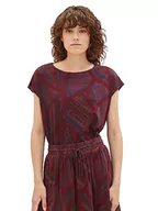 Koszulki i topy damskie - T-shirt damski TOM TAILOR ze wzorem, 32363-Granatowe abstrakcyjne linie, XXXL - miniaturka - grafika 1