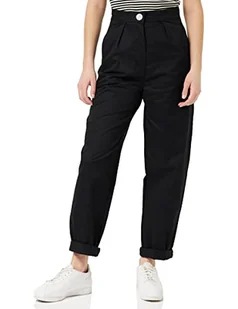 Armani Exchange Sustainable, przednia iz powrotem Pocket, Metal Button Closure Casual Spodnie damskie, Czarny, L - Spodnie damskie - miniaturka - grafika 1