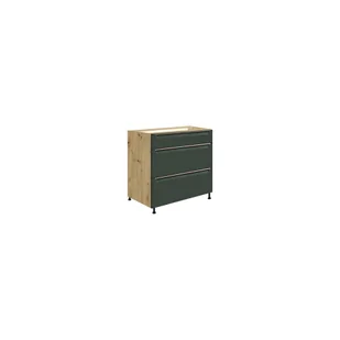 Szafka Dolna Stojąca 3 Szuflady 80 cm GLA-22D Glamour Green Fadome Dąb Sonoma, Basic, h 10cm - Szafki kuchenne - miniaturka - grafika 1
