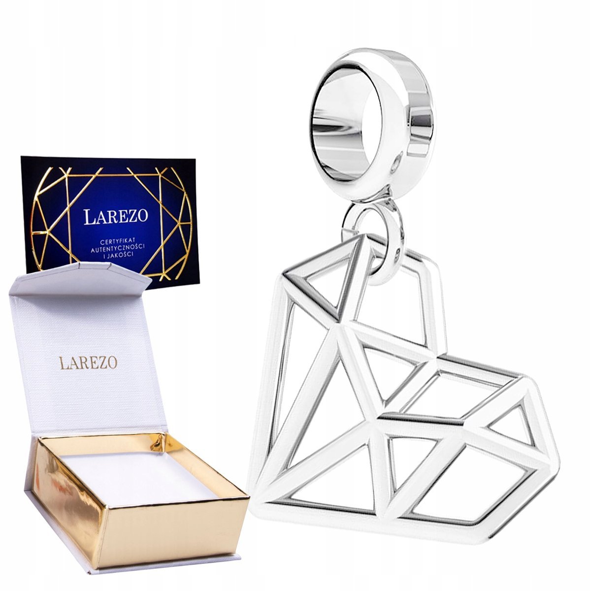 CHARMS SREBRNY Wiszący Ażurowe Serce Serduszko Miłość Love Serce SREBRO 925