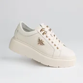 Półbuty damskie - Półbuty damskie skóra naturalna GOODIN GD-XF-161 beż 36 - miniaturka - grafika 1