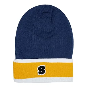 Urban Classics Czapka beanie unisex College Team Beanie, niebieski (Speblue/Californiayellow/Wht, one Size, niebieski/californiayellow/biały, jeden rozmiar - Czapki damskie - miniaturka - grafika 1