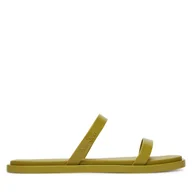 Klapki i japonki damskie - Klapki Calvin Klein Double Bar Slide - Jelly HW0HW02417 Zielony - miniaturka - grafika 1