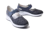 Półbuty damskie - RIEKER SNEAKER N4367-14 blue, półbuty damskie - Rieker - miniaturka - grafika 1
