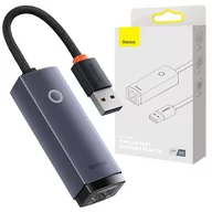 Kable miedziane - Adapter karta sieciowa LAN Baseus Erhernet przejściówka USB-A do RJ45 1000Mbps - miniaturka - grafika 1