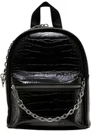 Torebki damskie - Urban Classics Unisex Croco Synthetic Leather Backpack plecak, czarny, jeden rozmiar - miniaturka - grafika 1