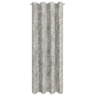 Zasłony - Zasłona Luna Botanic biało-beżowa 140 x 250 cm na przelotkach - miniaturka - grafika 1