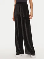 Spodnie damskie - Fracomina Spodnie palazzo FR24WV3014J461R9 Czarny Wide Leg - miniaturka - grafika 1