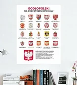 Pomoce naukowe - Naklejka na ścianę: Godło Polski na przestrzeni wieków - miniaturka - grafika 1