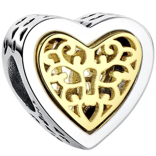 CHARMS SERCE srebro 925 koralik beads - Wisiorki - miniaturka - grafika 1