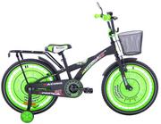 Rowery - Rower dziecięcy 20 Racing Sport czarny mat zielony - miniaturka - grafika 1
