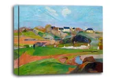Obrazy i zdjęcia - Landscape at Le Pouldu, Paul Gauguin - obraz na płótnie Wymiar do wyboru: 80x60 cm - miniaturka - grafika 1