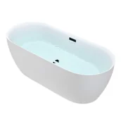 Wanny - Wanna wolnostojąca 150 cm czarny korek oraz przelew Cesana Hydrosan - miniaturka - grafika 1