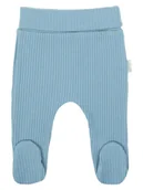 Śpiochy dla niemowląt - Niemowlęce półśpiochy bawełniane w prążek niebieskie Nicol,r.74 - miniaturka - grafika 1