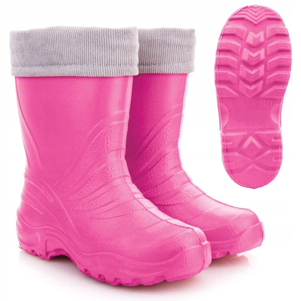 Kalosze dziecięce gumowce lekkie ocieplane piankowe dla dzieci 22/23