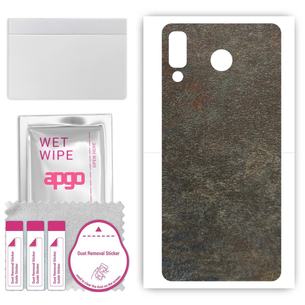 Folia naklejka skórka strukturalna na TYŁ do Samsung Galaxy A8 Star (A9 Star) - Kamień Księżycowy - apgo SKINS