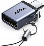 Adaptery i przejściówki - Adapter USB Adapter USB Type-C męski na USB3.0 żeński OTG TOPK - miniaturka - grafika 1