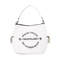 Torebki damskie - Torebka damska z haftowanym wzorem, 33 x 30 x 13 cm, biała - miniaturka - grafika 1