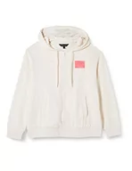 Bluzy damskie - Armani Exchange Damska bluza z kapturem, ściągacze, naszywka z logo na przodzie, ISO, średnia - miniaturka - grafika 1