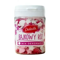Dodatki do ciast w proszku - Delecta Dekoracje posypka Bajkowy Róż 55 g - miniaturka - grafika 1