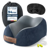 Poduszki - Podróżna Poduszka Pod Kark Travel Pillow Set: Maska Do Spania + Zatyczki Do Uszu + Torba | Miękka Poduszka Podróżna Na Kark Pianka Z Pamięcią Kształ.. - miniaturka - grafika 1
