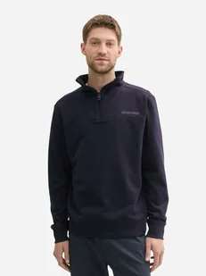 Bluza męska nierozpinana z kołnierzykiem Tom Tailor 1043293 XL Granatowa (4068127101679) - Bluzy męskie - miniaturka - grafika 1