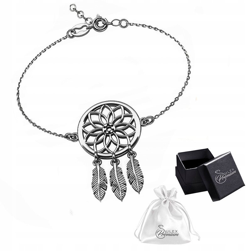 Bransoletka srebrna pr. 925 celebrytka ŁAPACZ SNÓW