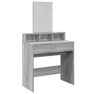 Toaletki - vidaXL Toaletka z lustrem szara Sonoma 80x41x144,5 cm - miniaturka - grafika 1