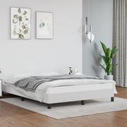 Łóżka - Lumarko Rama łóżka  biała  140x200 cm  obita sztuczną skórą - miniaturka - grafika 1