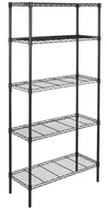 Regały - Regał Czarny (36X92X182) 5-Półkowy - miniaturka - grafika 1