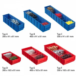 B2B Partner Regał z pojemnikami plastikowymi Shelfpoj., 1600x800x500 mm, 36x poj (555293) - Szafy i regały magazynowe - miniaturka - grafika 2