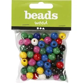 Półfabrykaty do biżuterii - Koraliki drewniane, mix kolorów - miniaturka - grafika 1