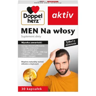 Doppelherz Aktiv Men Na włosy, Kapsułki - Włosy, skóra, paznokcie - miniaturka - grafika 1