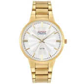 Zegarki męskie - Złoty męski zegarek z bransoleta PACIFICX0060-04 - miniaturka - grafika 1