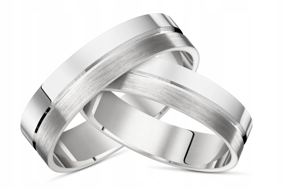 Obrączka srebrna próba 925+GRAWER 6mm OB60 ŚLUB