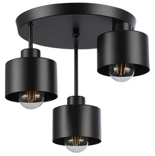 Elza lampa sufitowa 3xE27 czarna - Lampy sufitowe - miniaturka - grafika 1