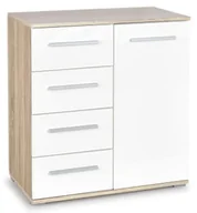 Inne meble do salonu - Komoda C5 - biała + dąb sonoma mat A5-D46 - miniaturka - grafika 1