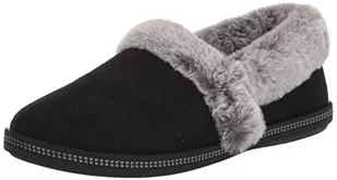 Skechers COZY CAMPFIRE - TEAM TOASTY, damskie kapcie typu Low Top, Czarna czarna mikrofibra zamszowe sztuczne futro linia blk, 39.5 EU - Kapcie damskie - miniaturka - grafika 1