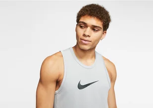 Nike Dri-Fit Crssover Sleeveless Top Light Smoke Grey - Koszulki męskie - miniaturka - grafika 1