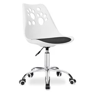 Fotele i krzesła biurowe - Fotel obrotowy Grover białoczarny - miniaturka - grafika 1