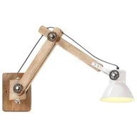 Lampy sufitowe - VidaXL Lampa ścienna w industrialnym stylu, biała, okrągła, E27 320578 - miniaturka - grafika 1