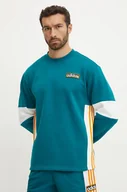 Bluzy męskie - adidas Originals bluza Adibreak Crew męska kolor turkusowy wzorzysta IW5813 - miniaturka - grafika 1