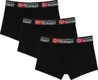 Majtki męskie - Męskie bokserki Geographical Norway 3-pak GN-02 czarny M - miniaturka - grafika 1